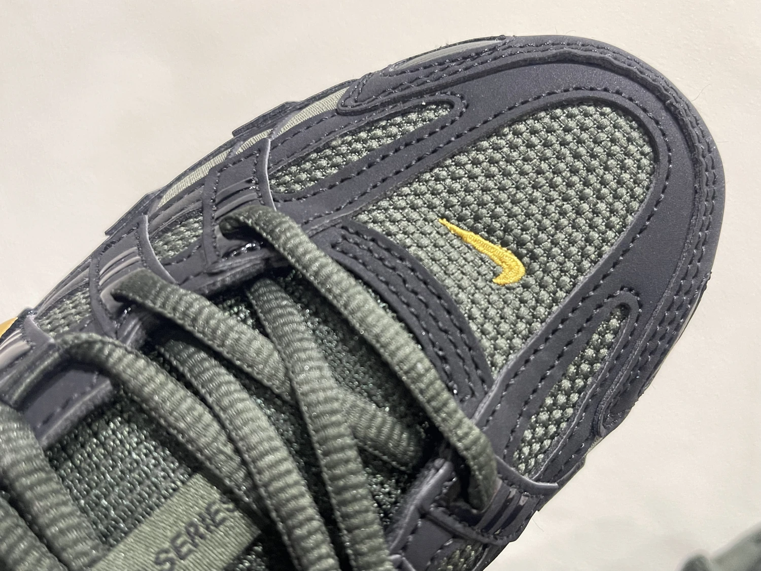 Nike Bomberman Series Sneakers – Dark Olive Green, Black & Metallic Gold