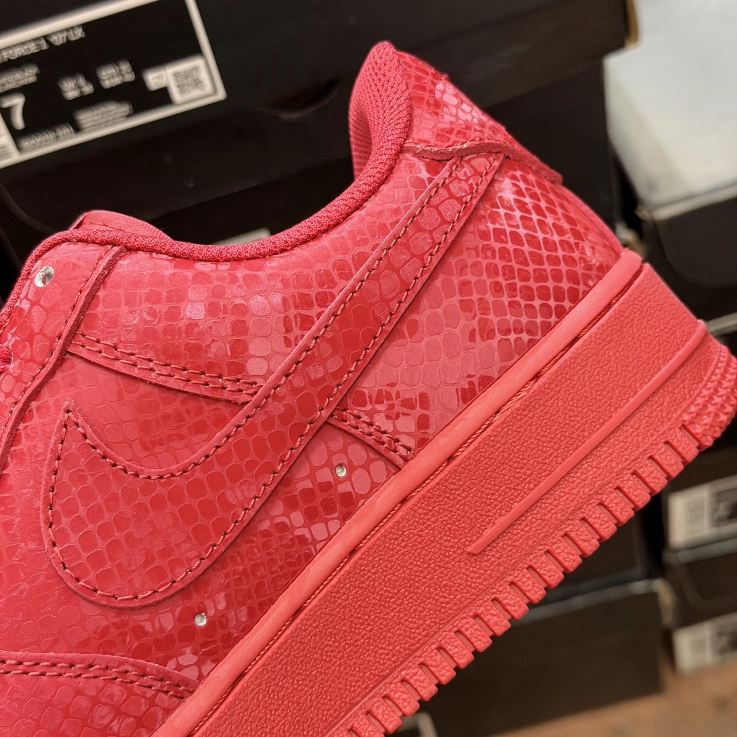 Nike Air Force 1 Low Mamba Edition Sneakers – Crimson Red Snakeskin