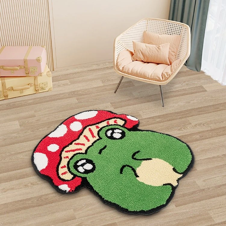 Frog Mushroom Tufted Rug