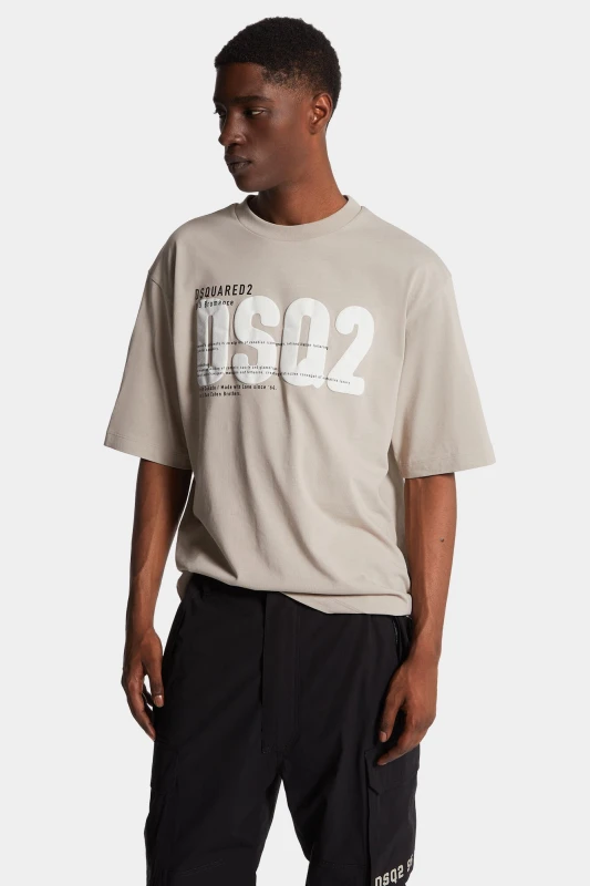 Dsquared2 Men's Philosophy Print Loose Fit Crew Neck T-Shirt