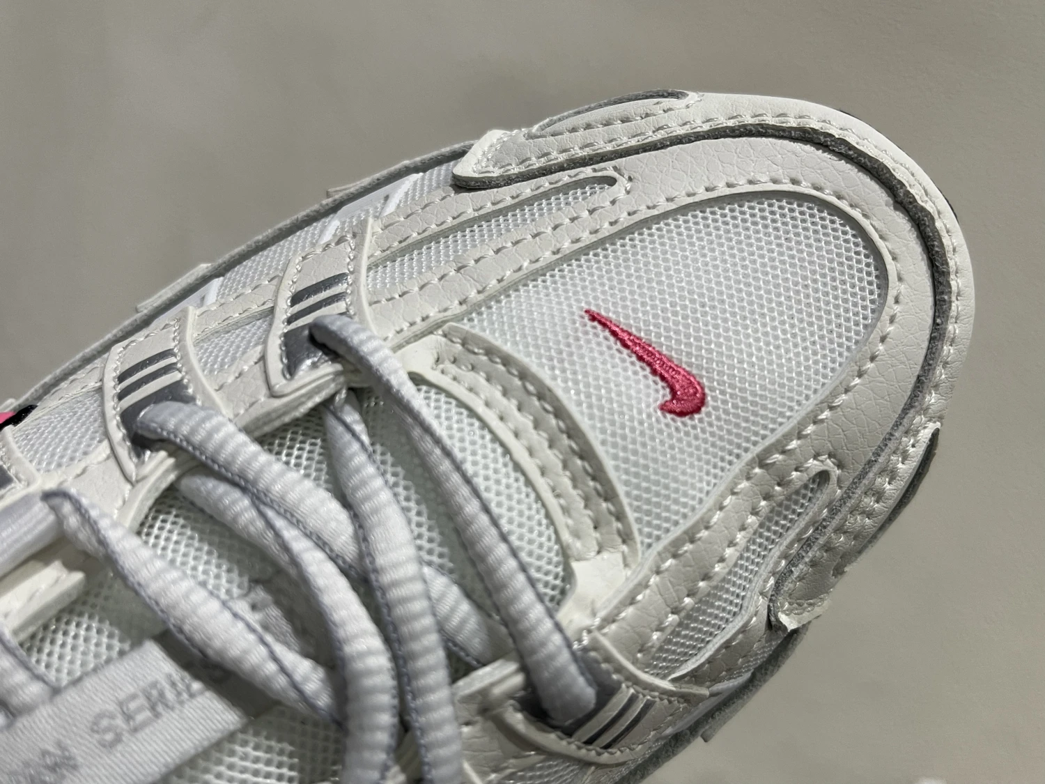 Nike Bomberman Series Sneakers – White, Silver & Hot Pink
