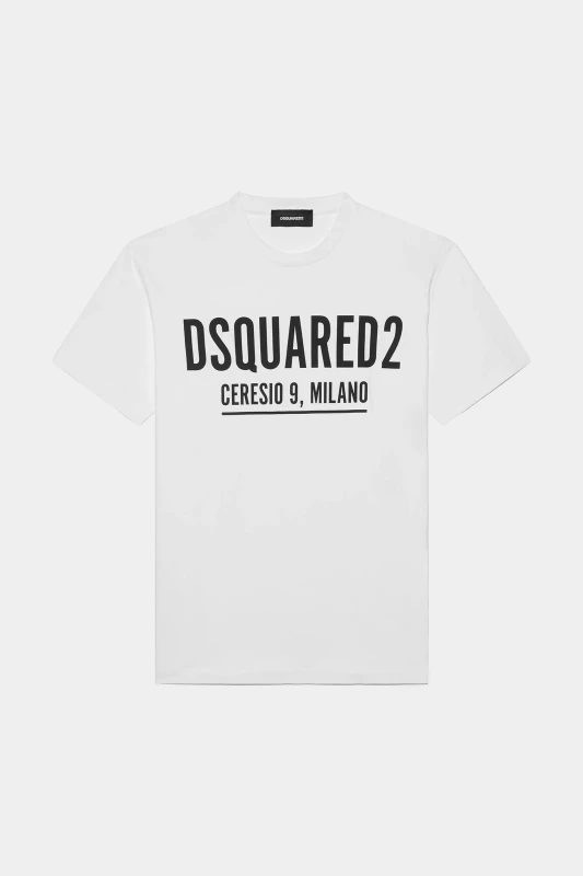 Dsquared2 Women's White Print T-Shirt – Spring/Summer Cotton Tee