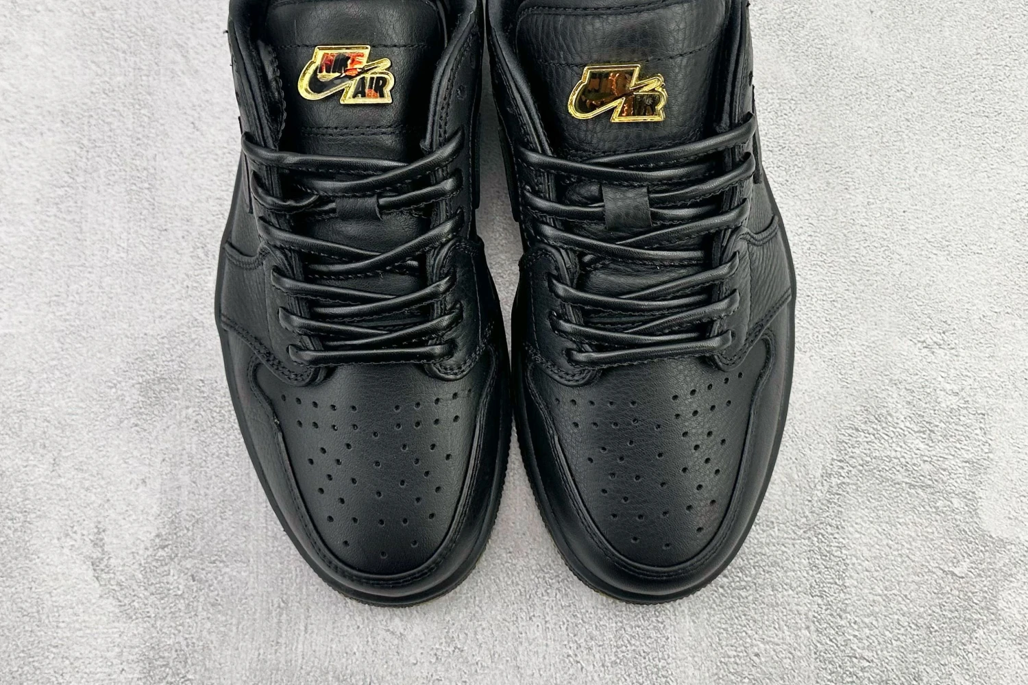 Air Jordan Low Triple Black Gold