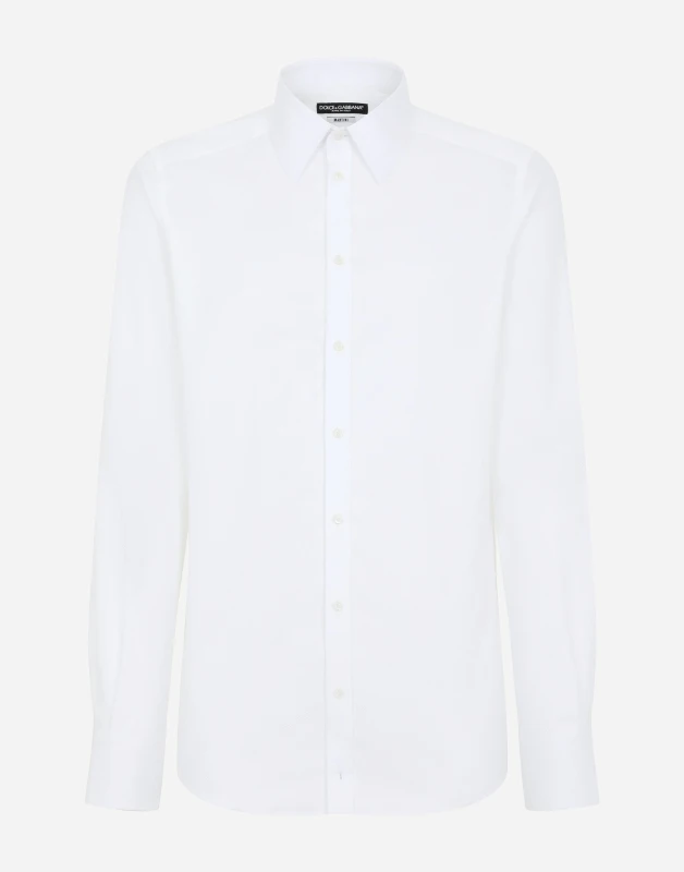 Dolce & Gabbana MARTINI White Slim Fit White Cotton Dress Shirt