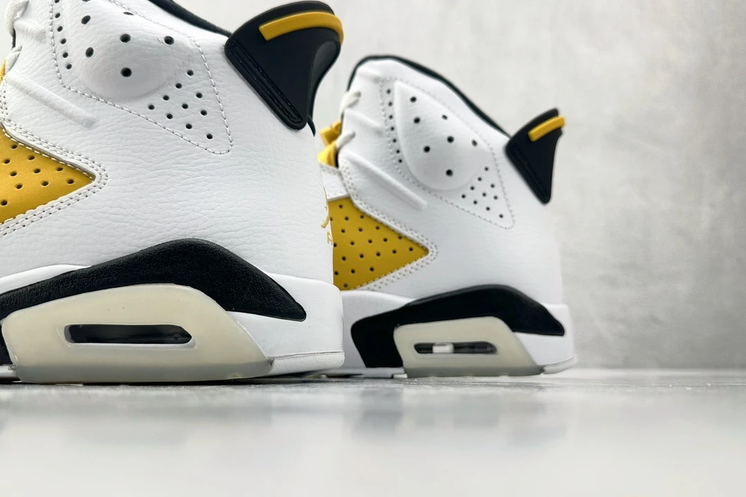 Air Jordan 6 "White Yellow" Premium Basketball Sneakers