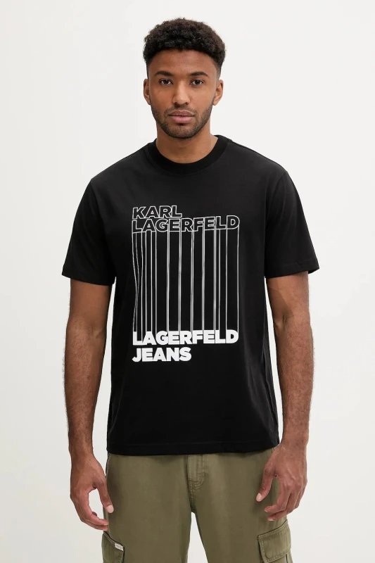Karl Lagerfeld Jeans Men’s Black Printed T-Shirt