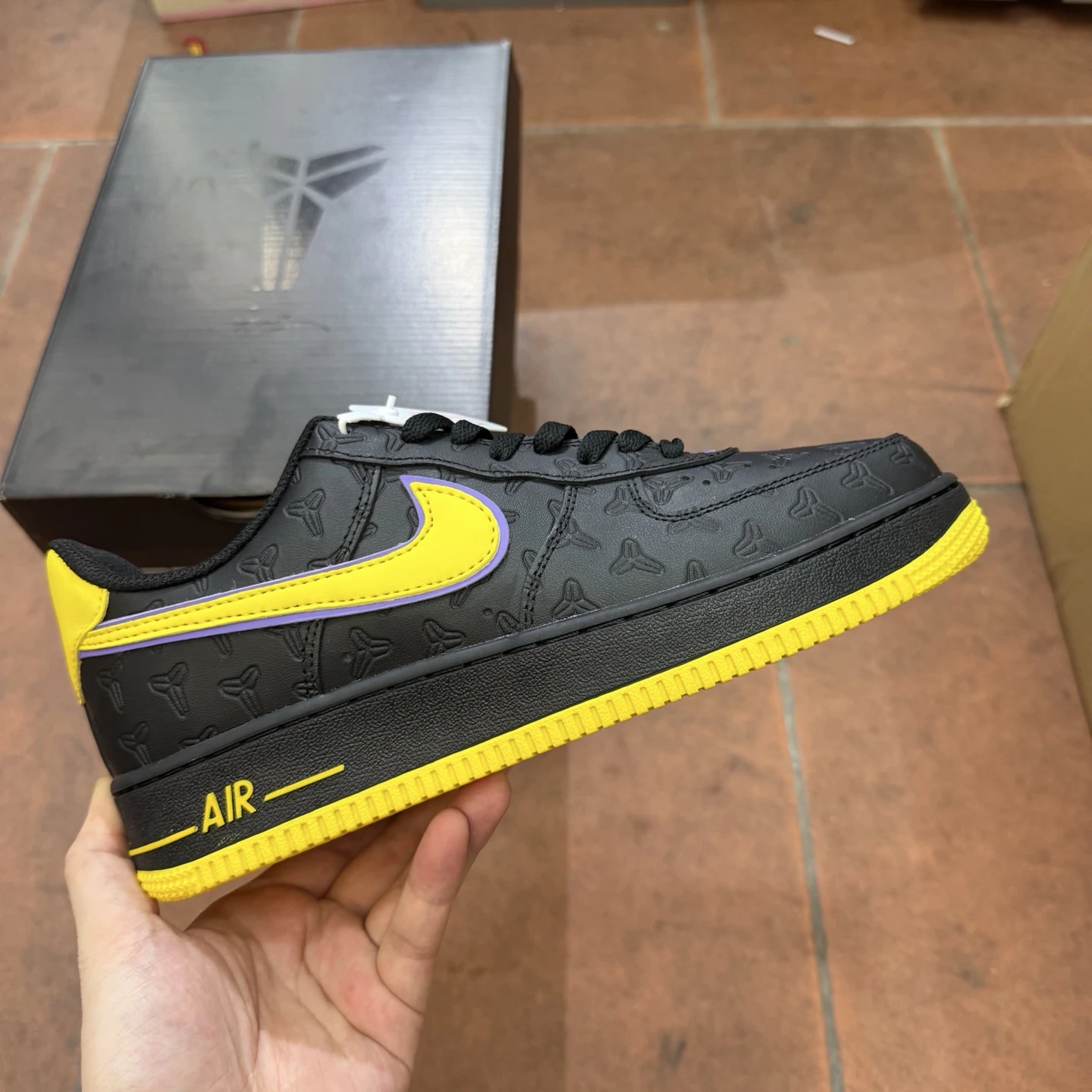 Nike Air Force 1 Low Kobe Edition Sneakers – Black/Yellow/Purple
