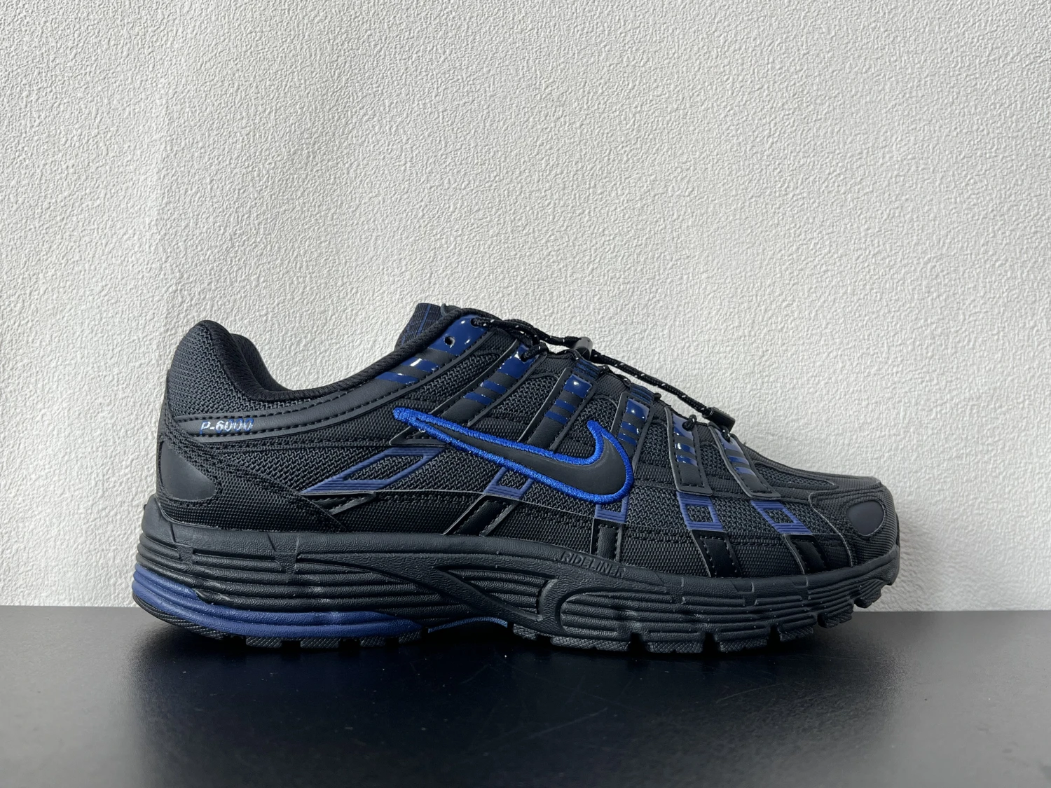 Nike P-6000 Triple Black Royal Blue Running Sneakers – Retro Lifestyle Sports Shoes