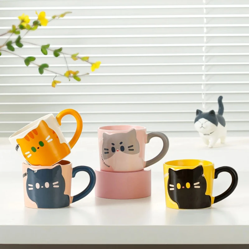 Cute Cartoon Cat Coffee Mug