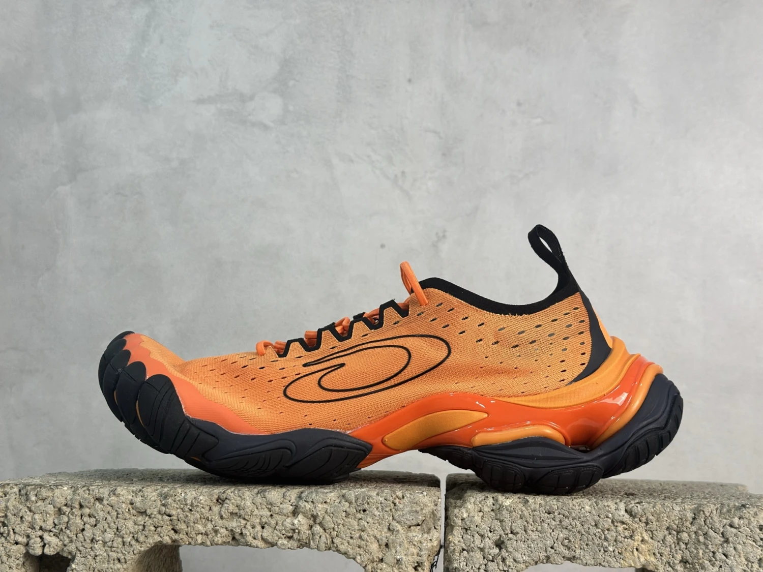 Balenciaga 3XL Knit Orange Black Luxury Designer Sneaker