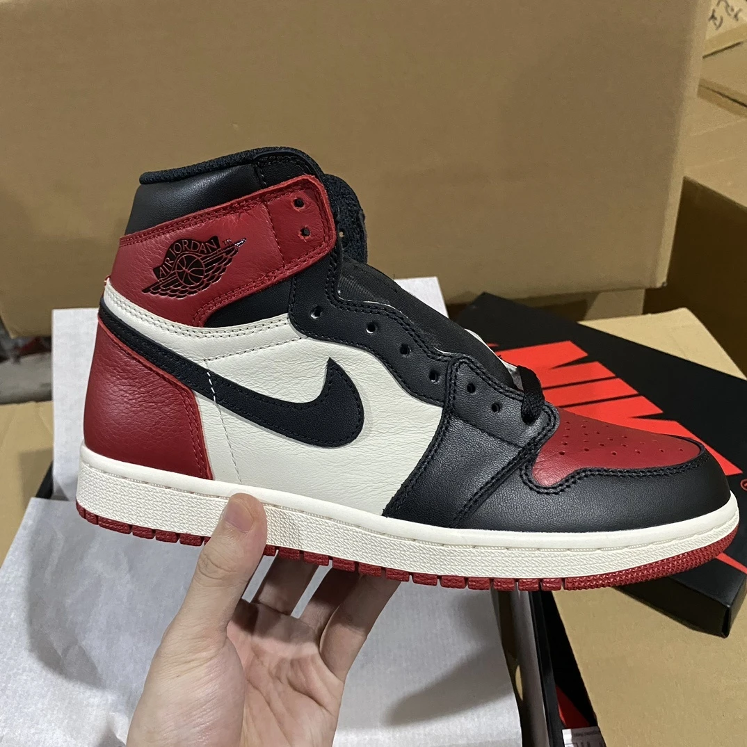 Air Jordan 1 High Sneakers – Black/Red/White (Chicago Inspired)