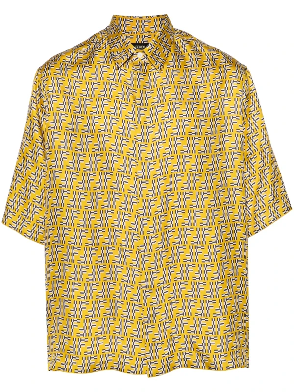 Fendi FF Labyrinth Silk Oversized Shirt