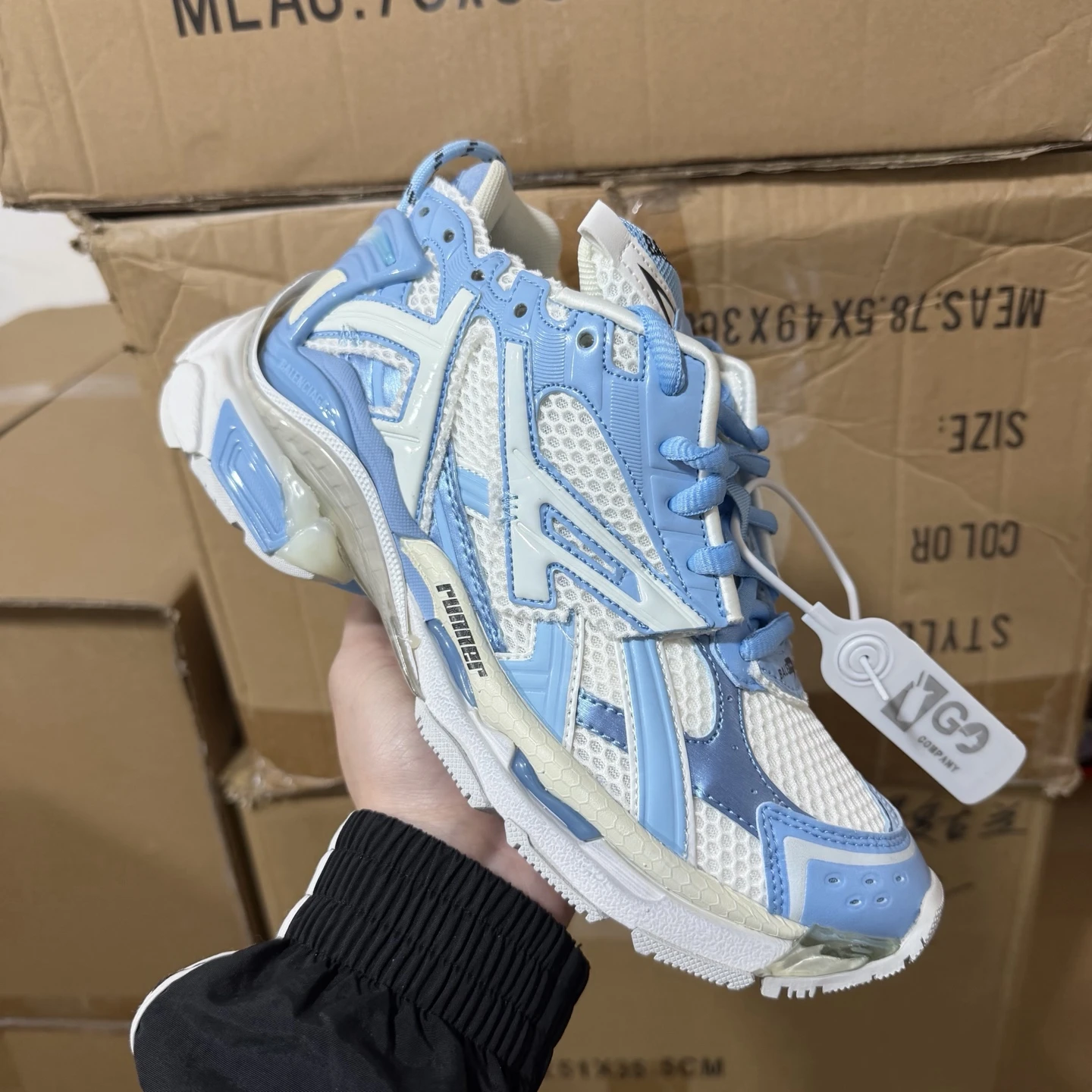 Balenciaga Track Sneaker – Sky Blue & White Edition