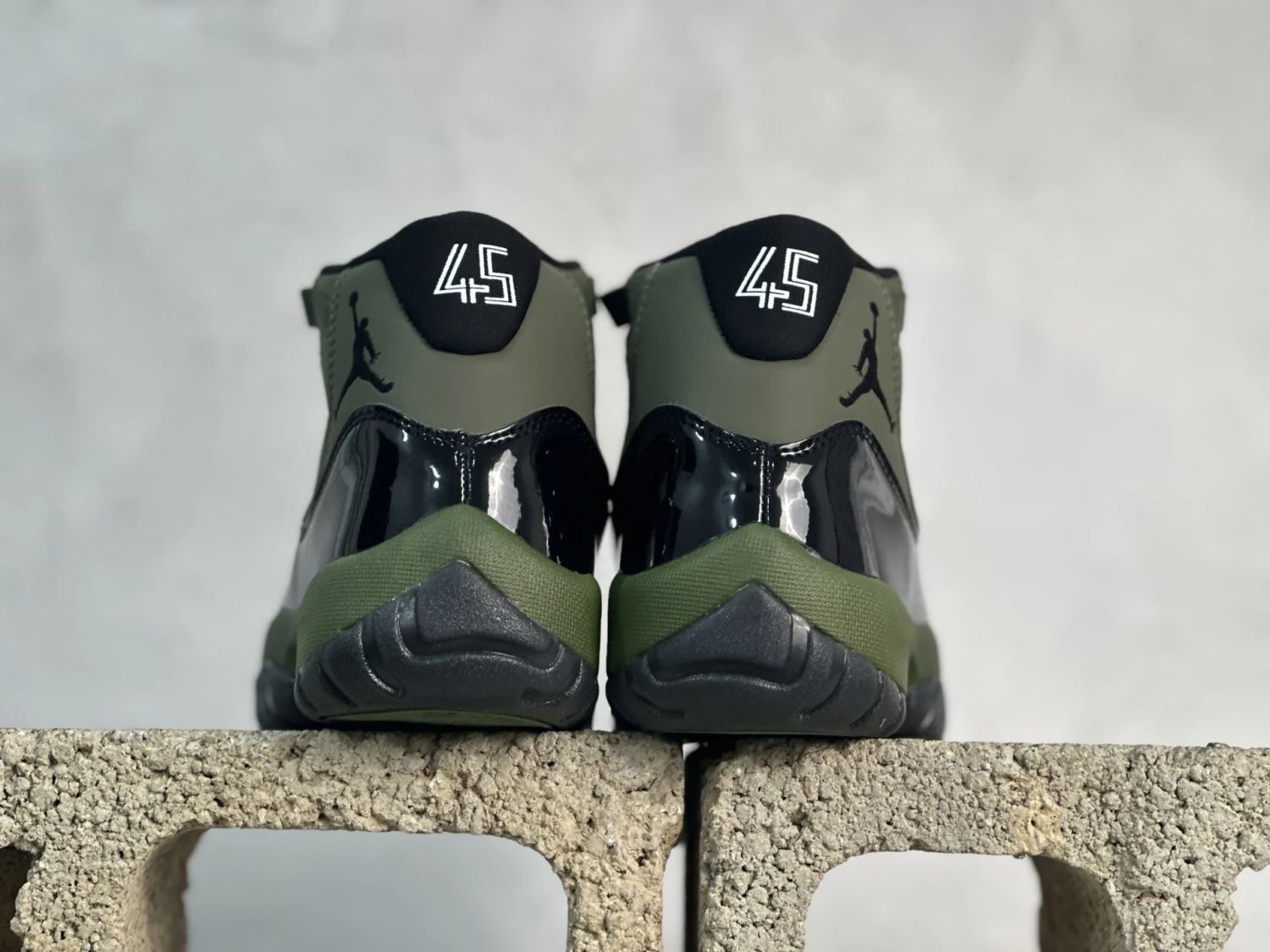 Air Jordan 11 Retro "Olive Green & Black" Basketball Sneakers