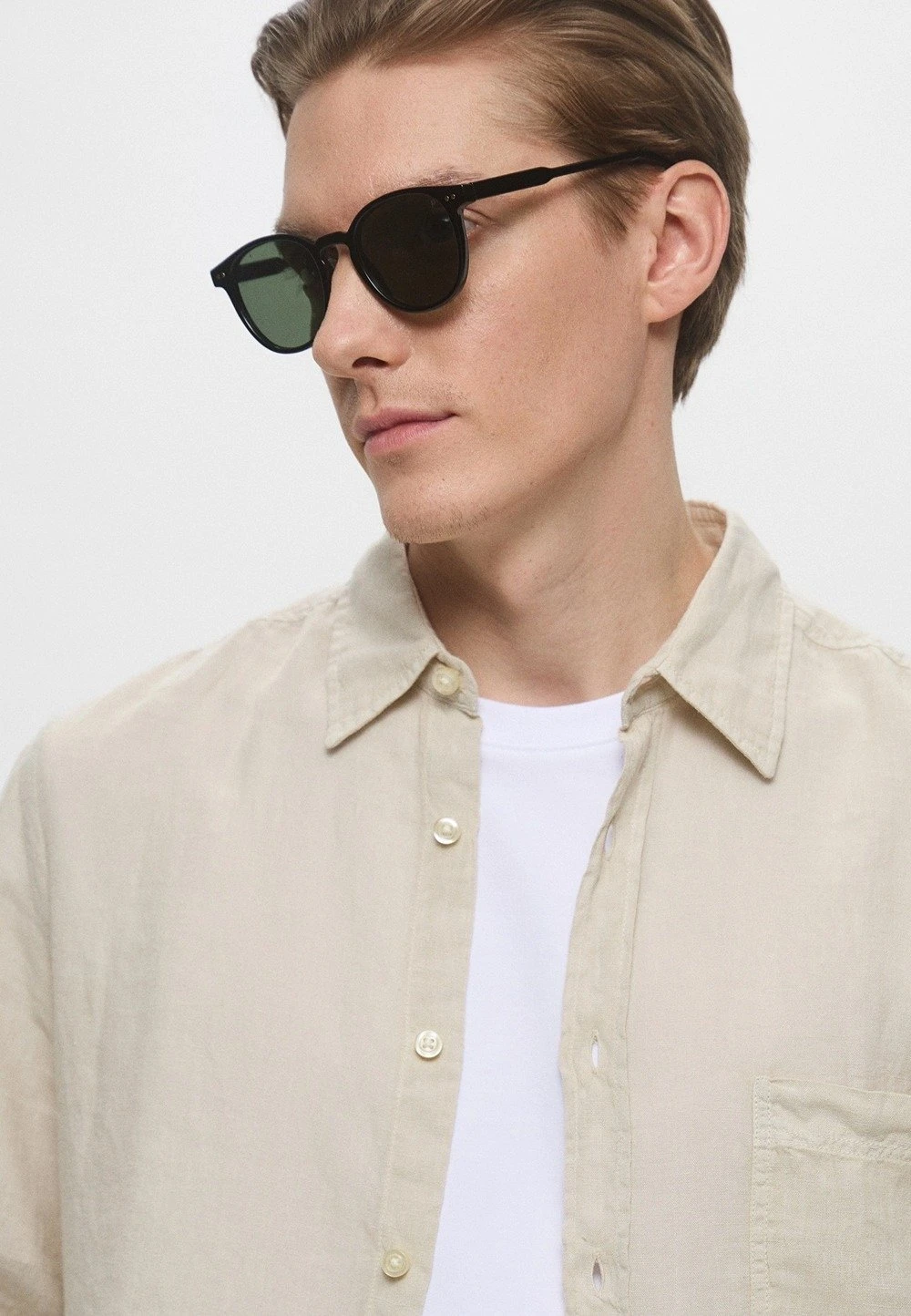 Boss Women's Beige Linen Shirt
