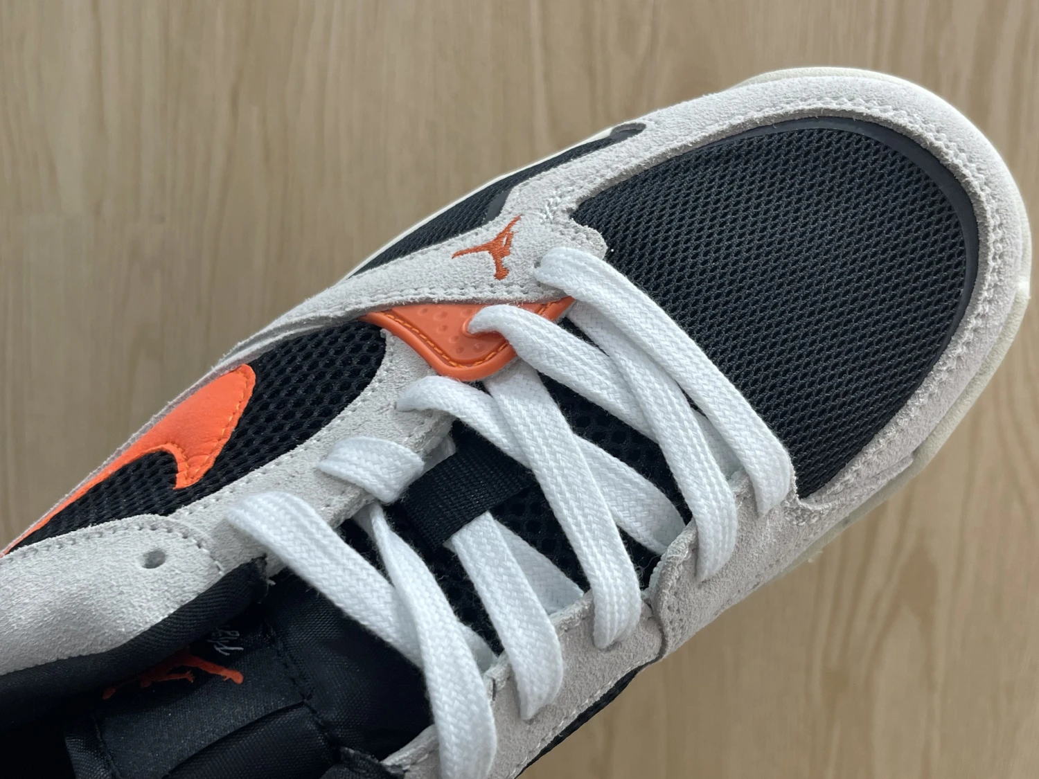 Nike Air Jordan Black Orange Mesh Lifestyle Sneaker