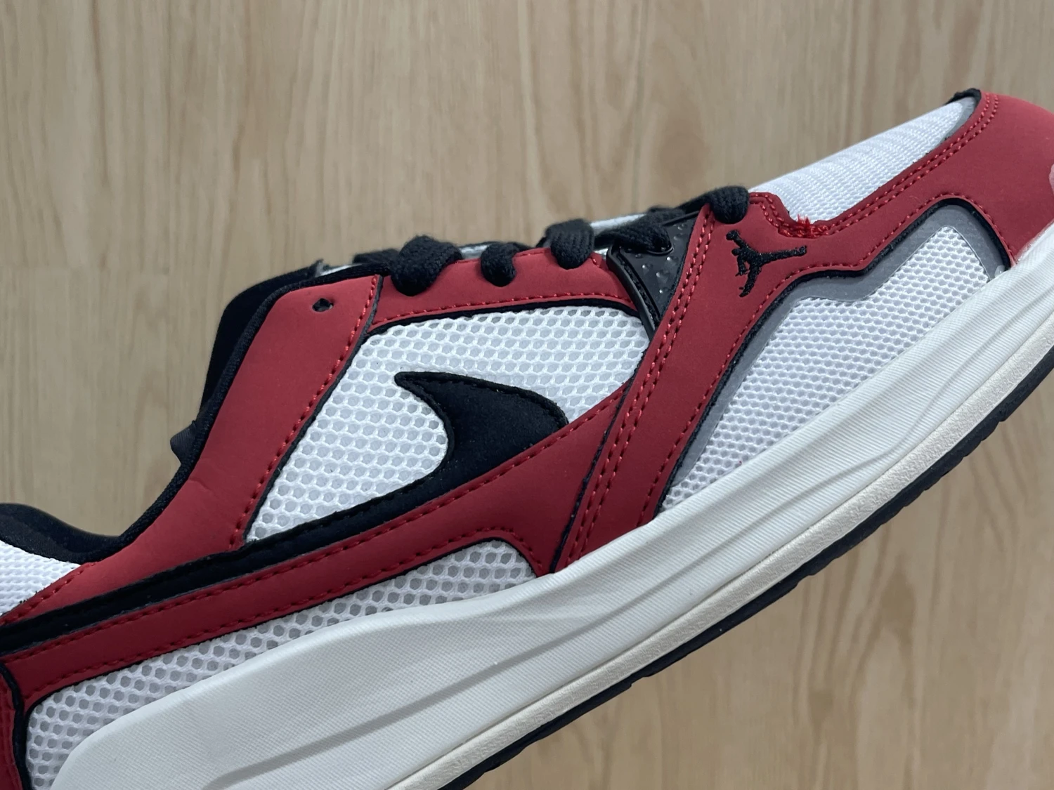 Nike Air Jordan Red White Black Mesh Lifestyle Sneaker