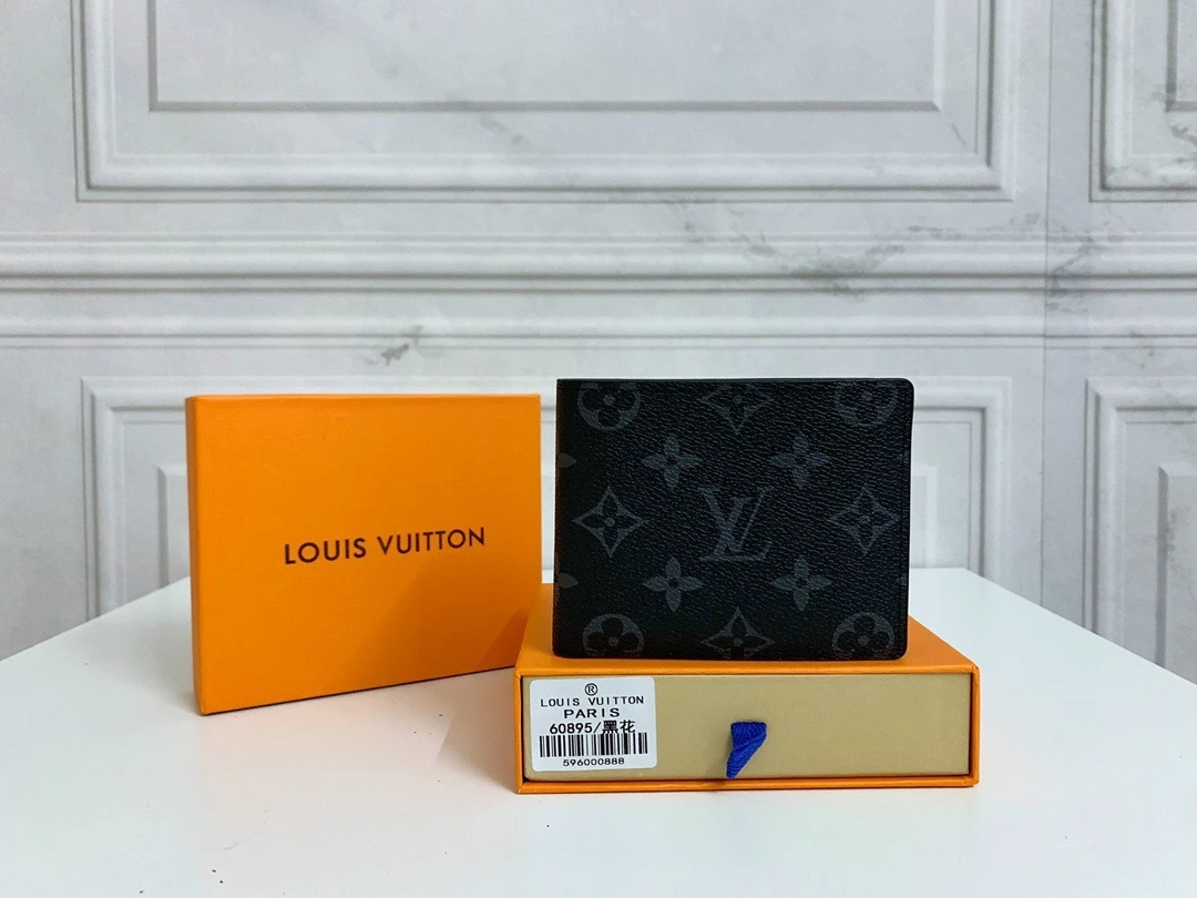 Louis Vuitton Multiple Wallet in Monogram Eclipse Black and Grey