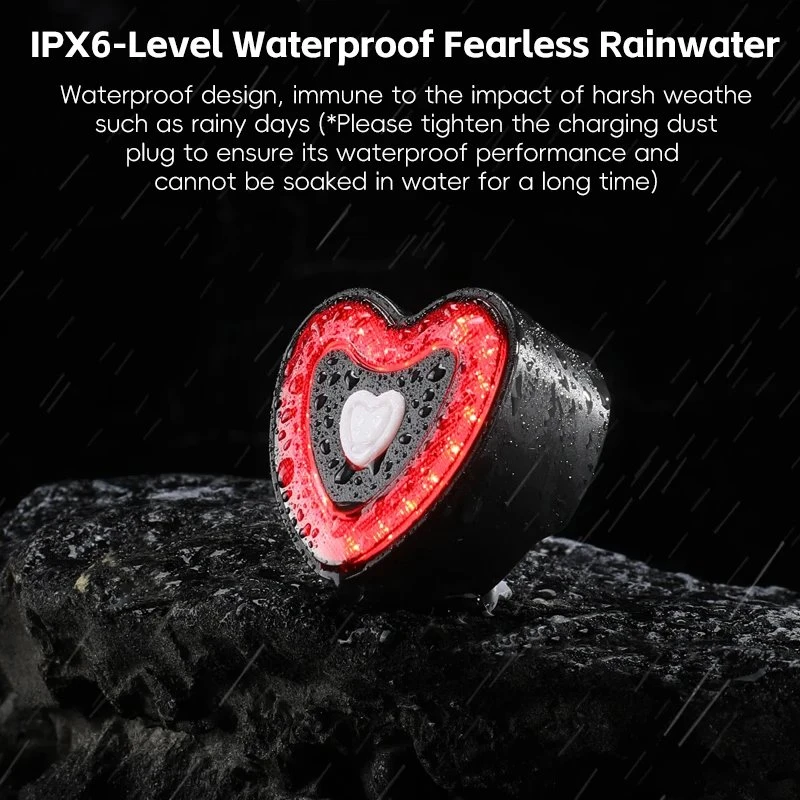 Intelligent Heart-Shaped Bike Tail Light