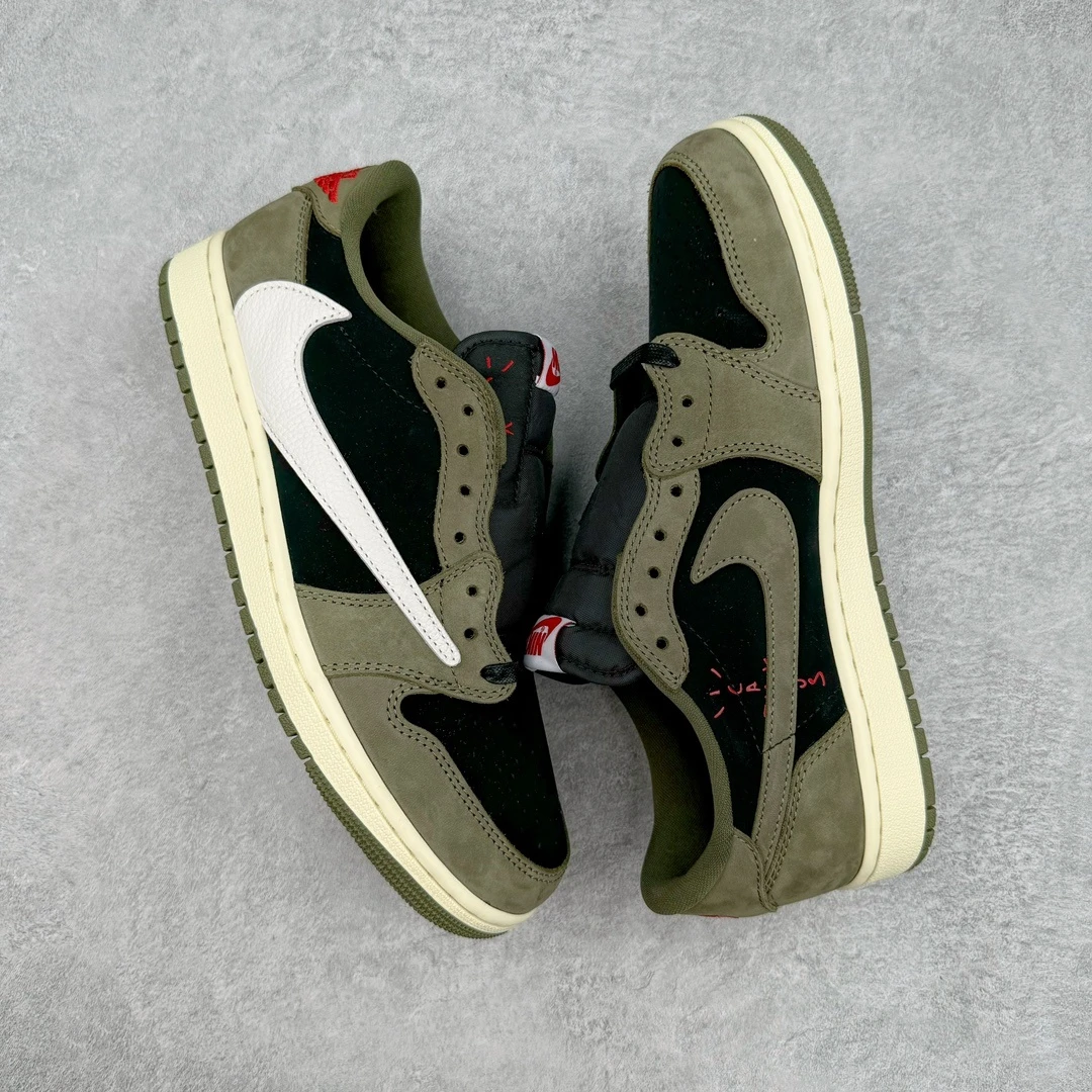 Air Jordan 1 Low x Travis Scott Sneakers – Olive Green Black Sail