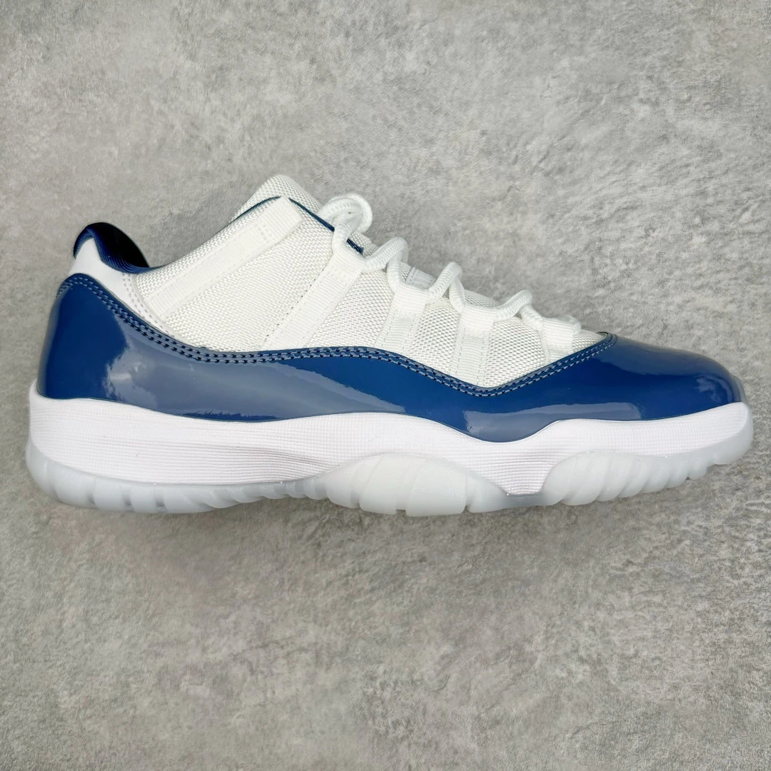 Air Jordan 11 Low "White & Blue Grey" Premium Sneakers