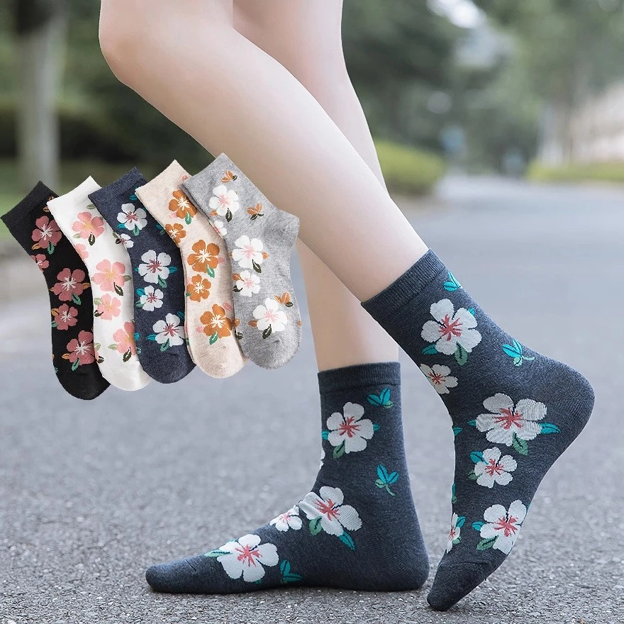 Floral Socks for Women - Kawaii, Cute & Cozy Gift
