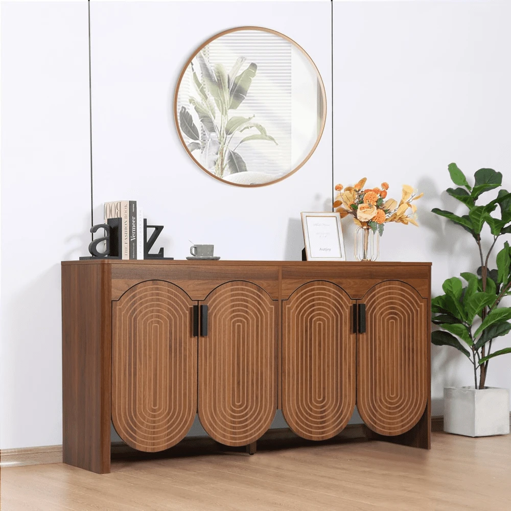 Mid Century Modern Fluted Sideboard