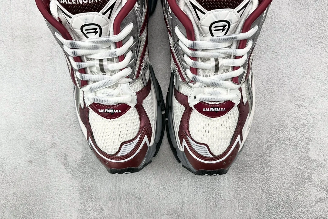 Balenciaga 3XL White Burgundy Designer Sneaker