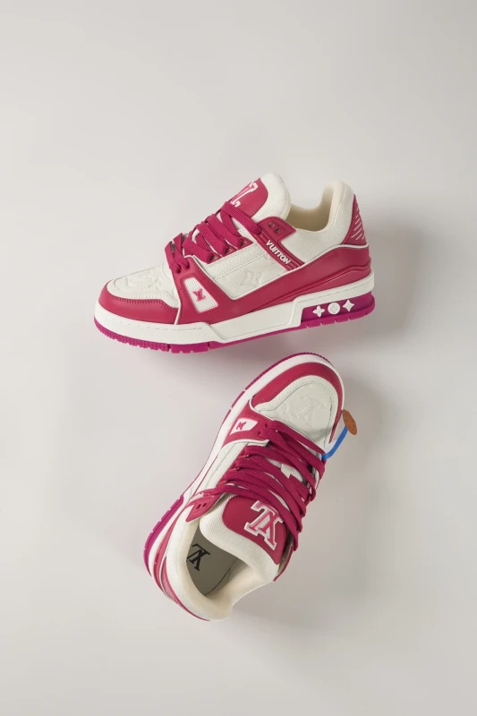 Louis Vuitton Pink & White Luxury Sneakers