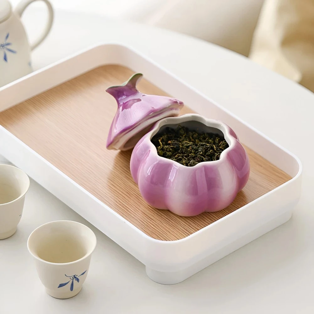 Purple Onion Ceramic Candy Jar