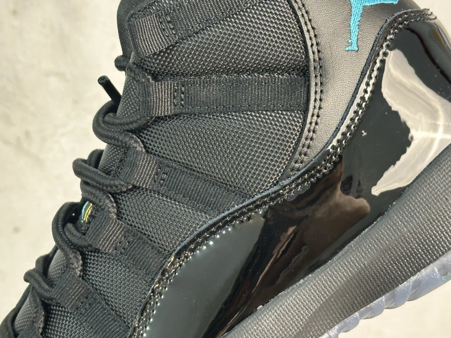 Air Jordan 11 Retro "Black Ice Blue" Kids Sneakers – Black/Ice Blue