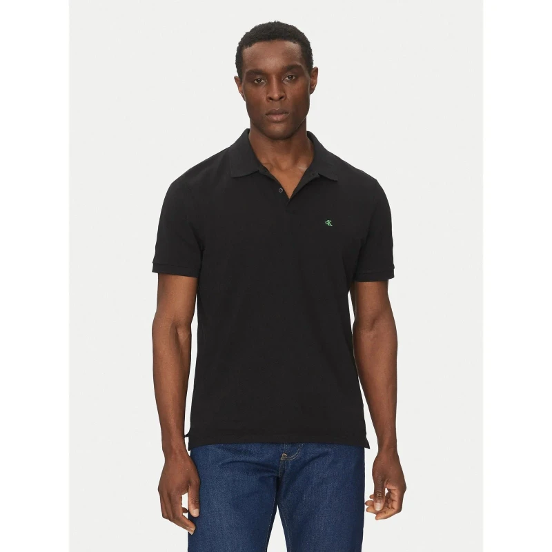 Calvin Klein Jeans Men’s Black Cotton Polo Shirt