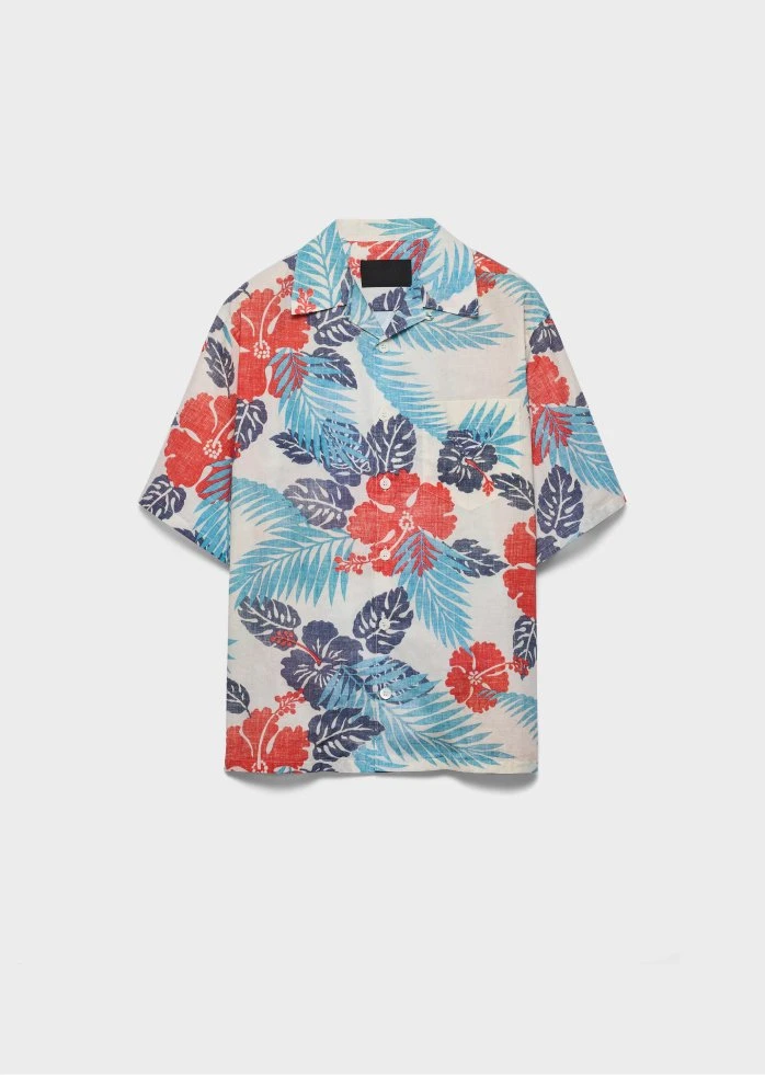 Prada Cotton Batista Ibiscus Shirt