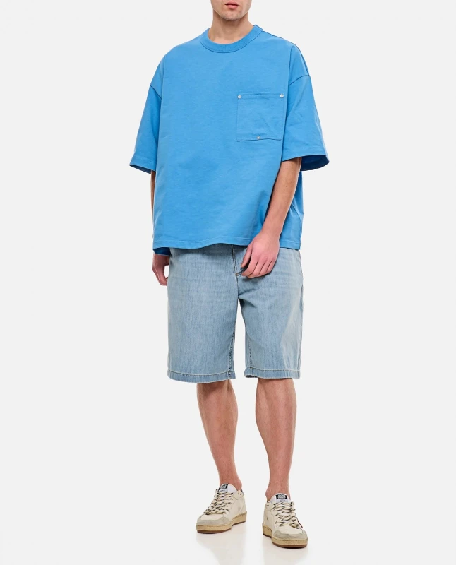 Bottega Veneta Oversized Cotton Jersey T-Shirt with Studded Pocket