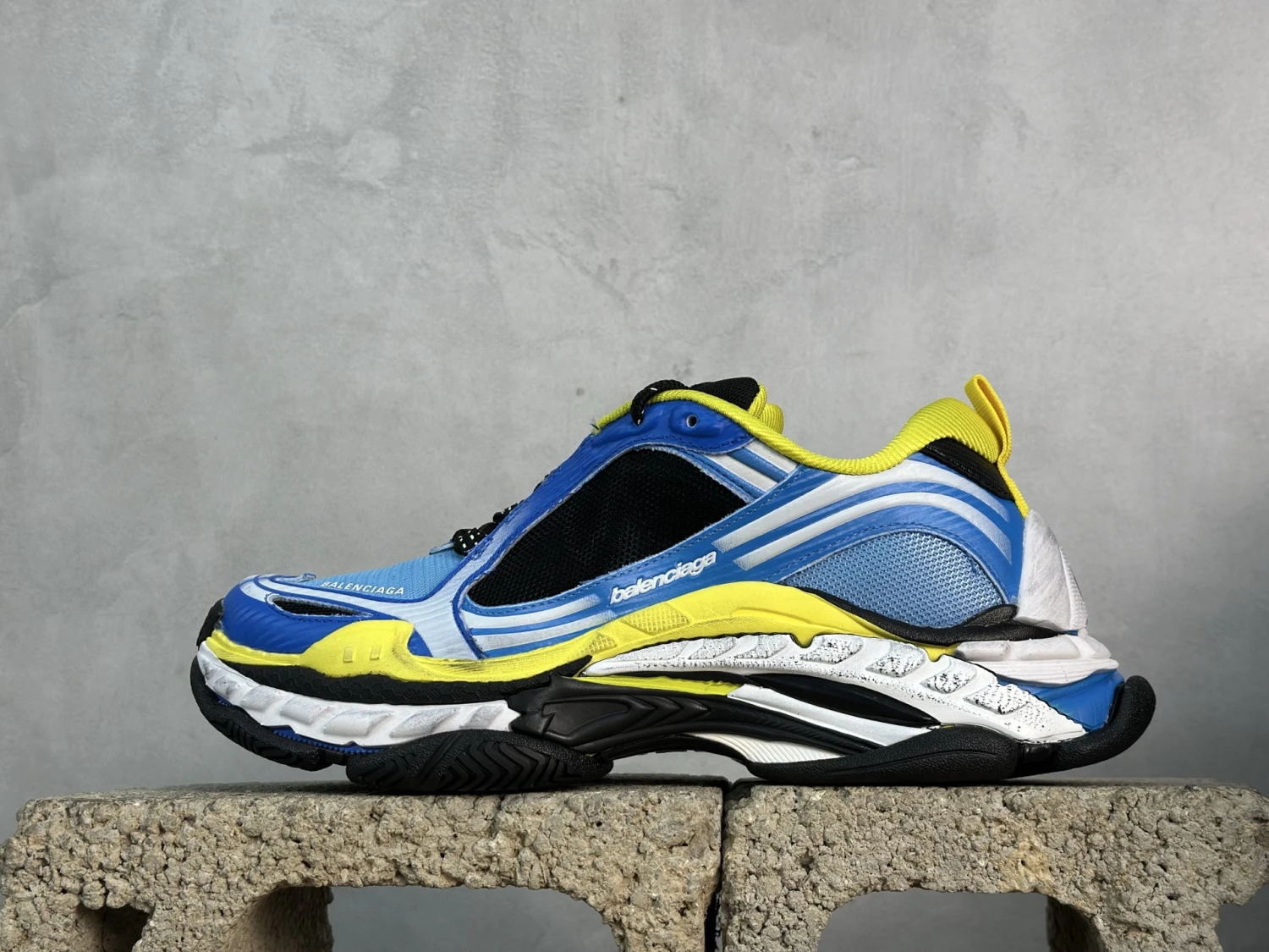Balenciaga Triple S Blue Yellow Luxury Designer Sneaker