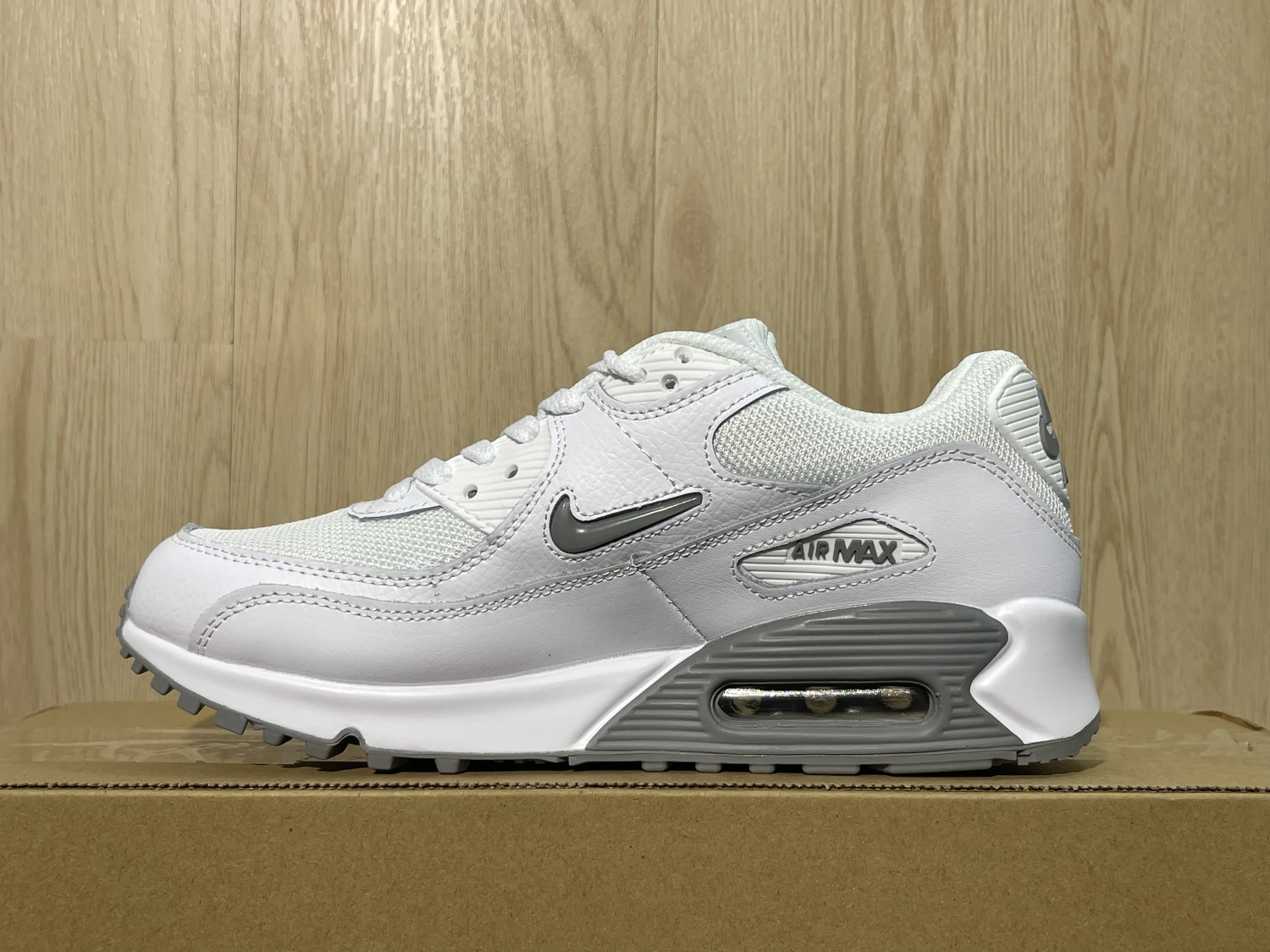 Nike Air Max 90 White Grey Sneakers – Clean Minimal Lifestyle Running Shoes