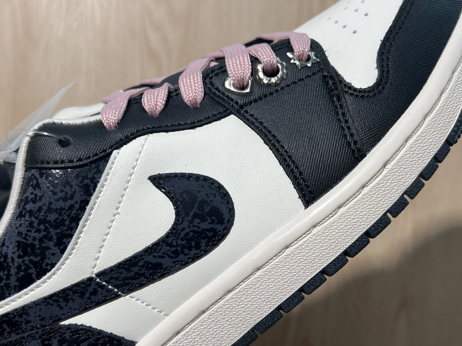 Air Jordan 1 Low Black White Pink Sneaker – Women's Streetwear Edition