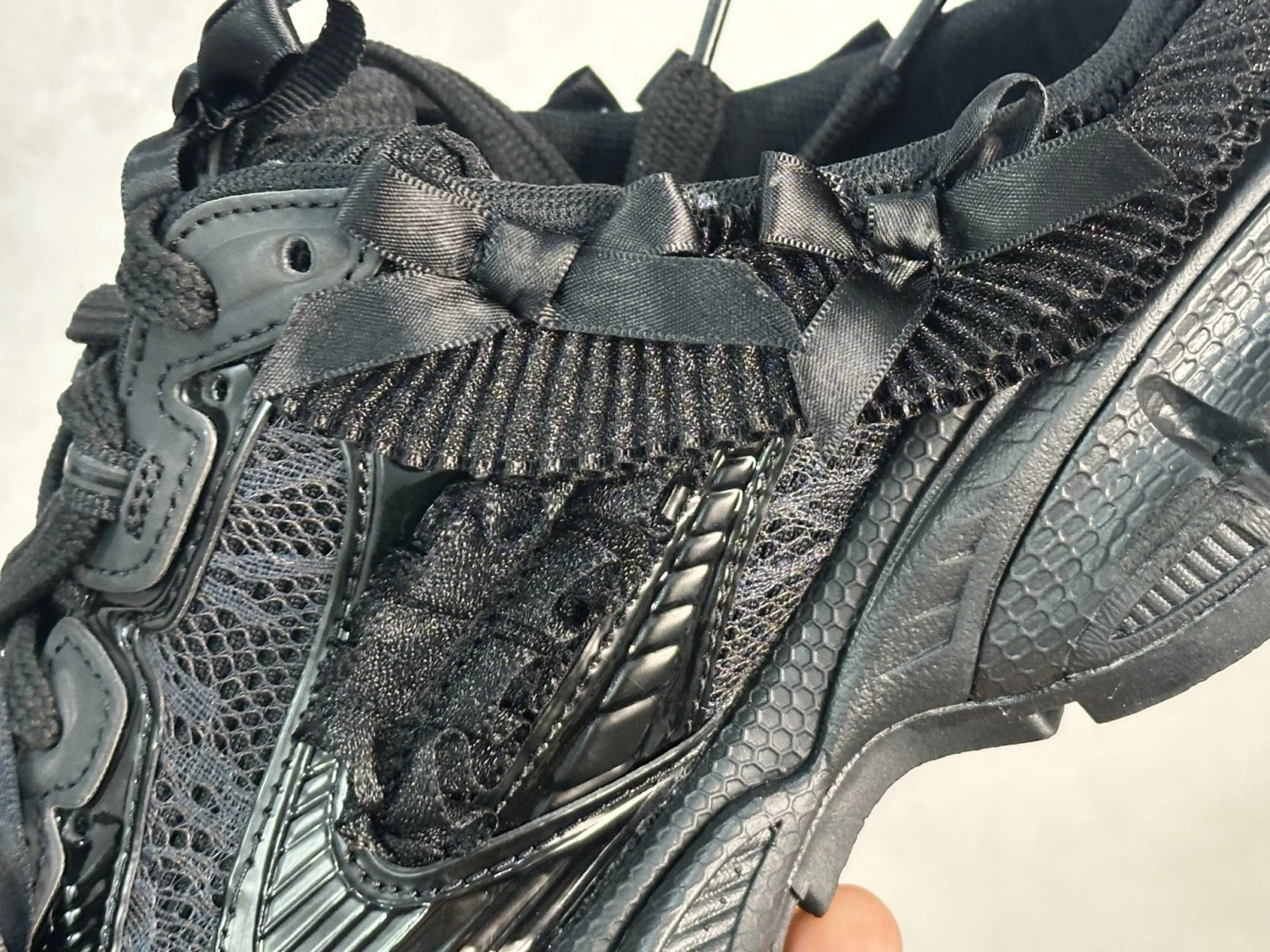 Balenciaga Runner Sneaker – Triple Black Ribbon Edition