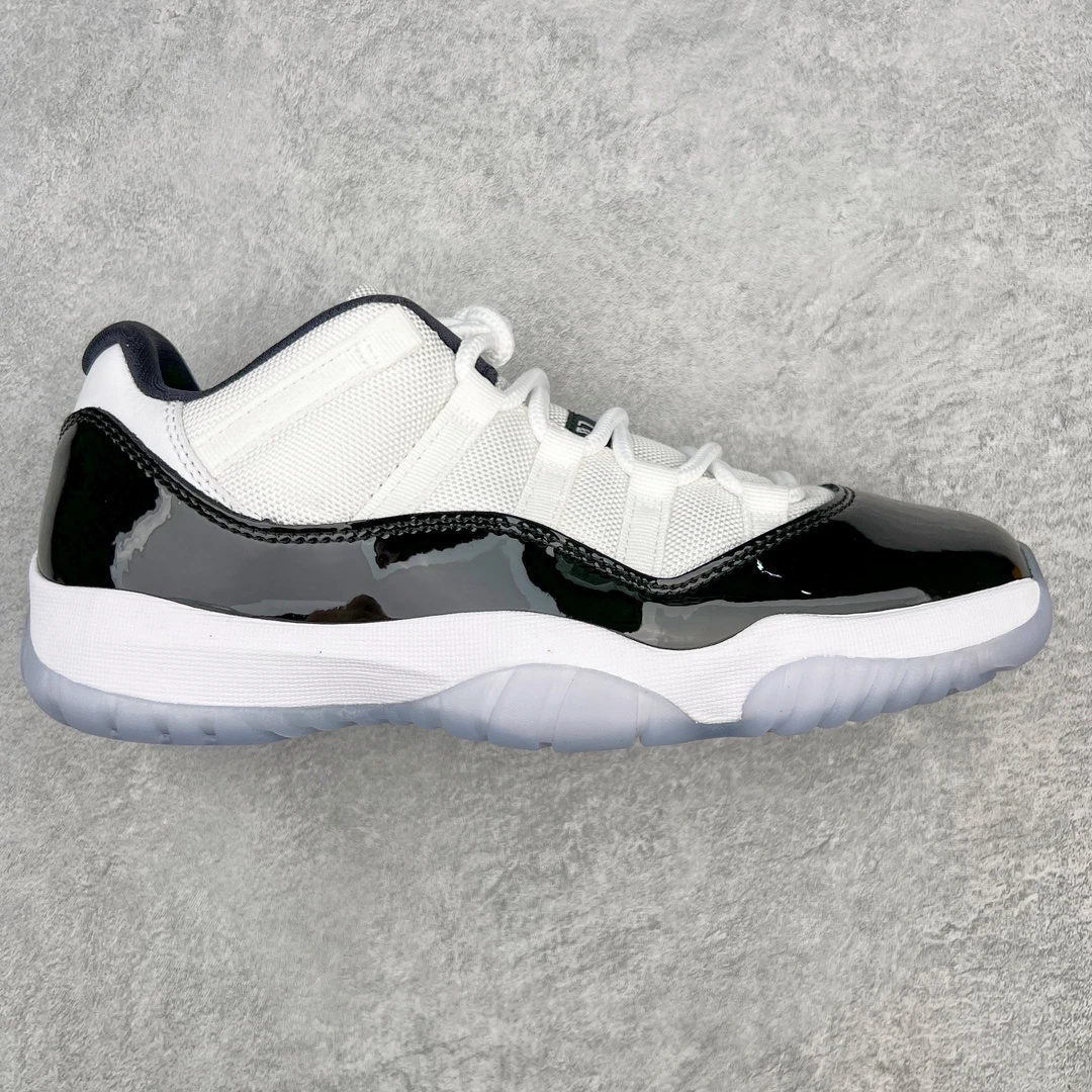 Air Jordan 11 Low "White, Black & Concord Purple" Premium Sneakers