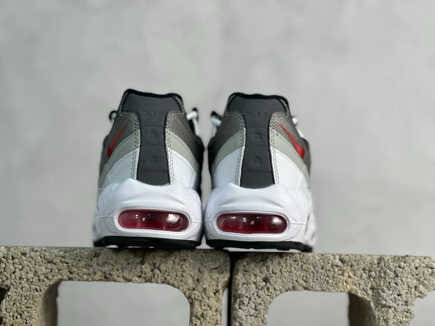 Nike Air Max 95 Sneakers – White, Black & University Red