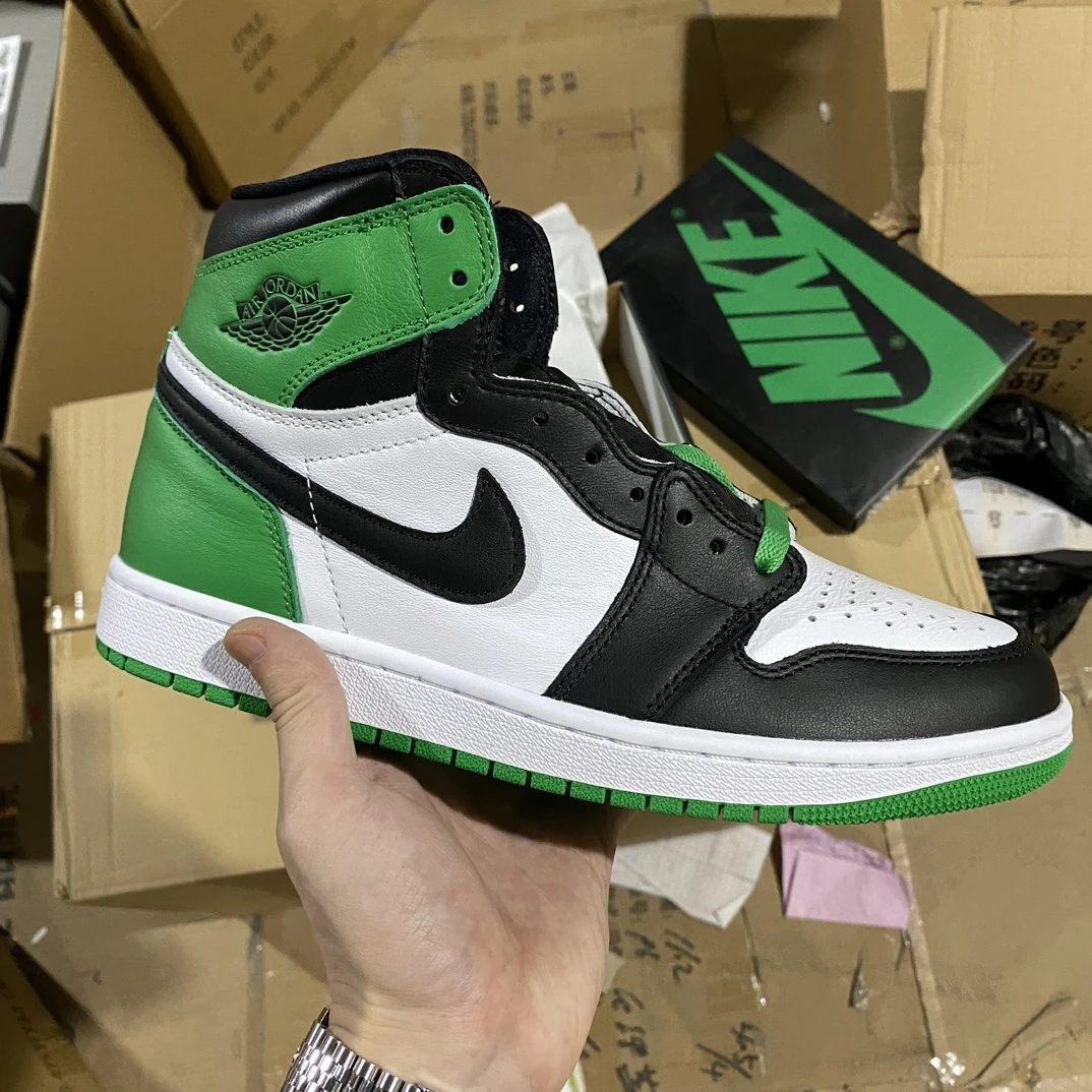 Air Jordan 1 High OG "Black, White & Green" – Men's Premium High-Top Sneakers