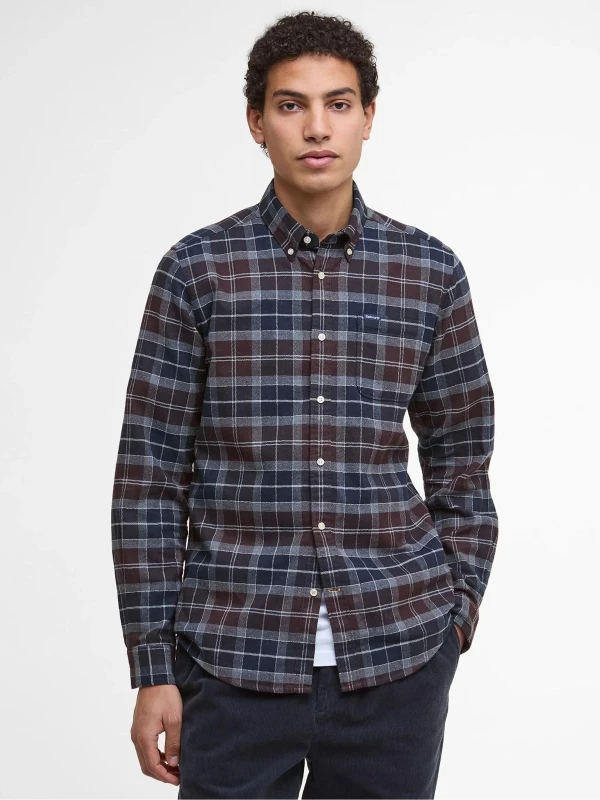 Barbour Men’s Classic Blue Cotton Shirt – Fall/Winter Essential