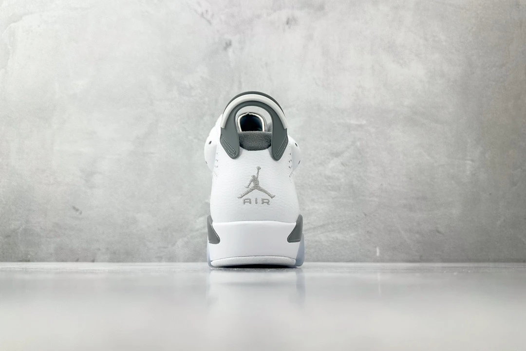 Air Jordan 6 "White Cool Grey" Premium Basketball Sneakers