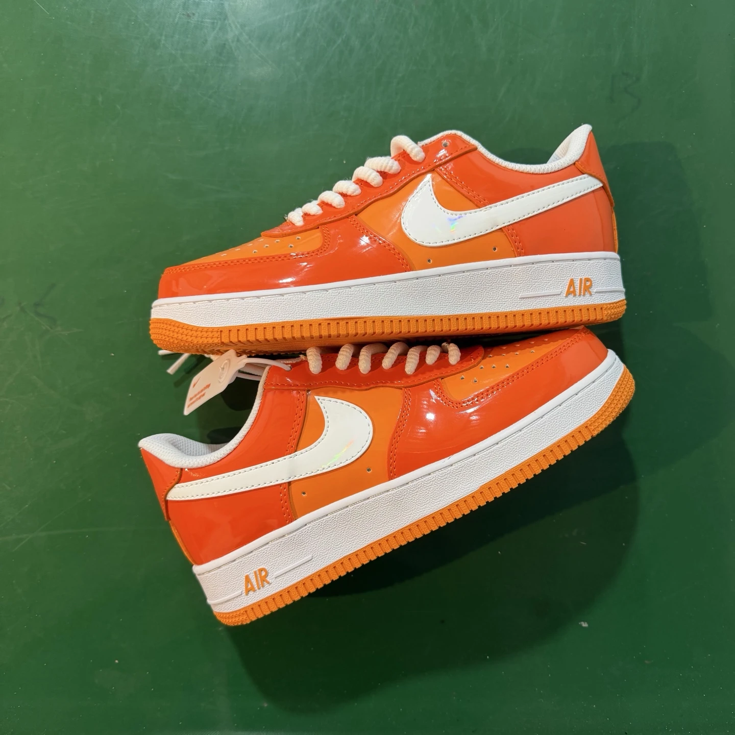 Nike Air Force 1 Low – Glossy Orange & White