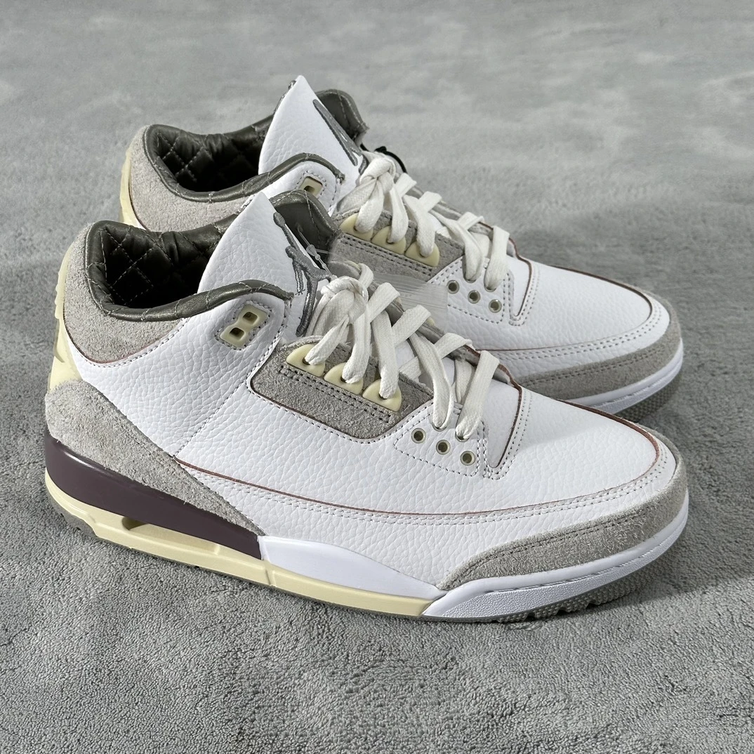 Air Jordan 3 x A Ma Maniére Retro Sneakers – White Fossil Grey Brown