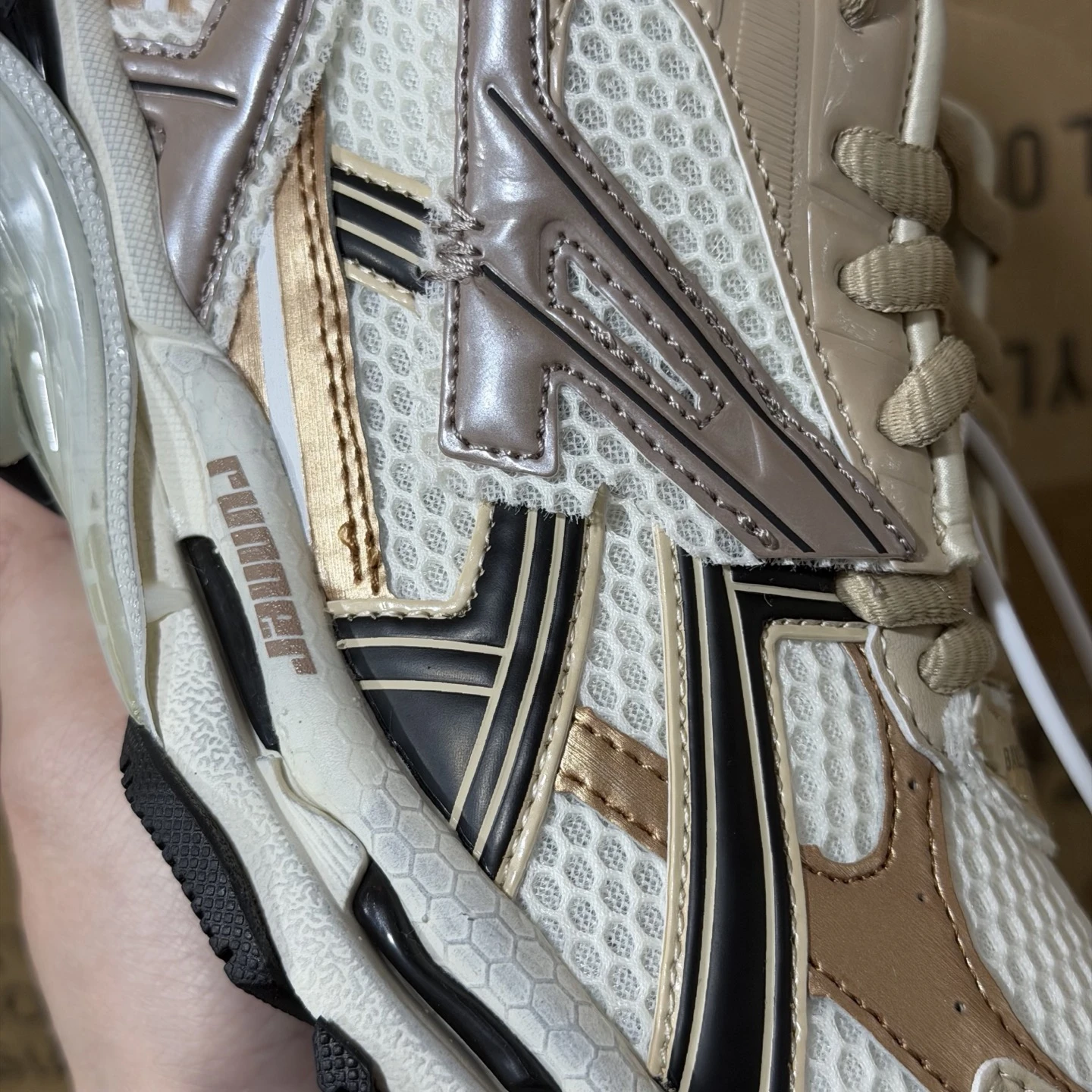 Balenciaga Track Sneaker – Beige & Rose Gold Edition