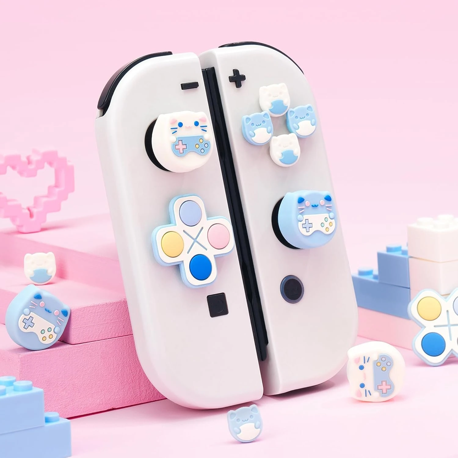 Silicone Thumb Grips & Button Caps Set