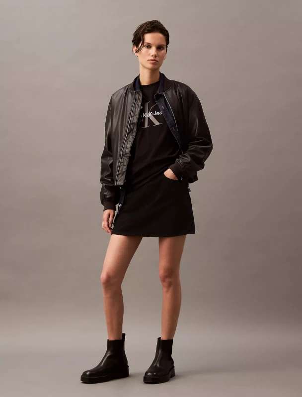 Calvin Klein Jeans Women's Black Printed Cotton T-Shirt