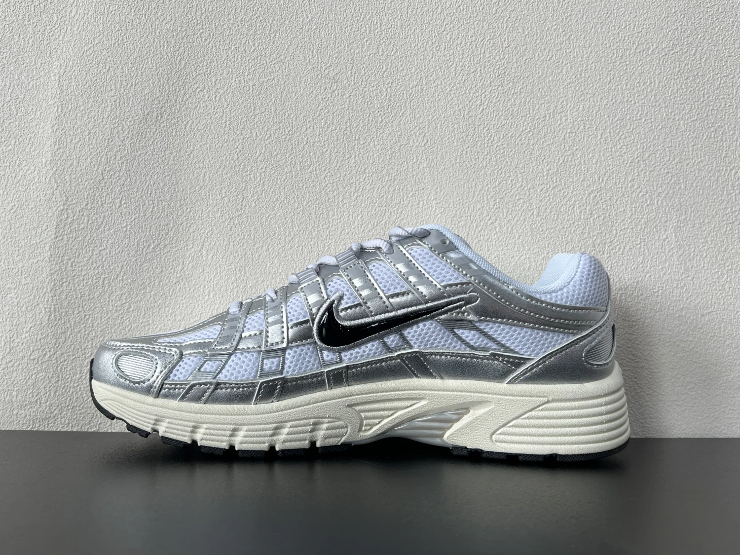 Nike P-6000 White Silver Black Running Sneakers – Retro Lifestyle Sports Shoes