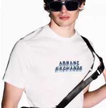 Armani Exchange Men's Slim Fit White T-Shirt – Cotton Jersey Crew Neck